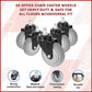 Office Chair Caster Wheels Set of 5 - Heavy Duty & Safe for All Floors with Universal Fit