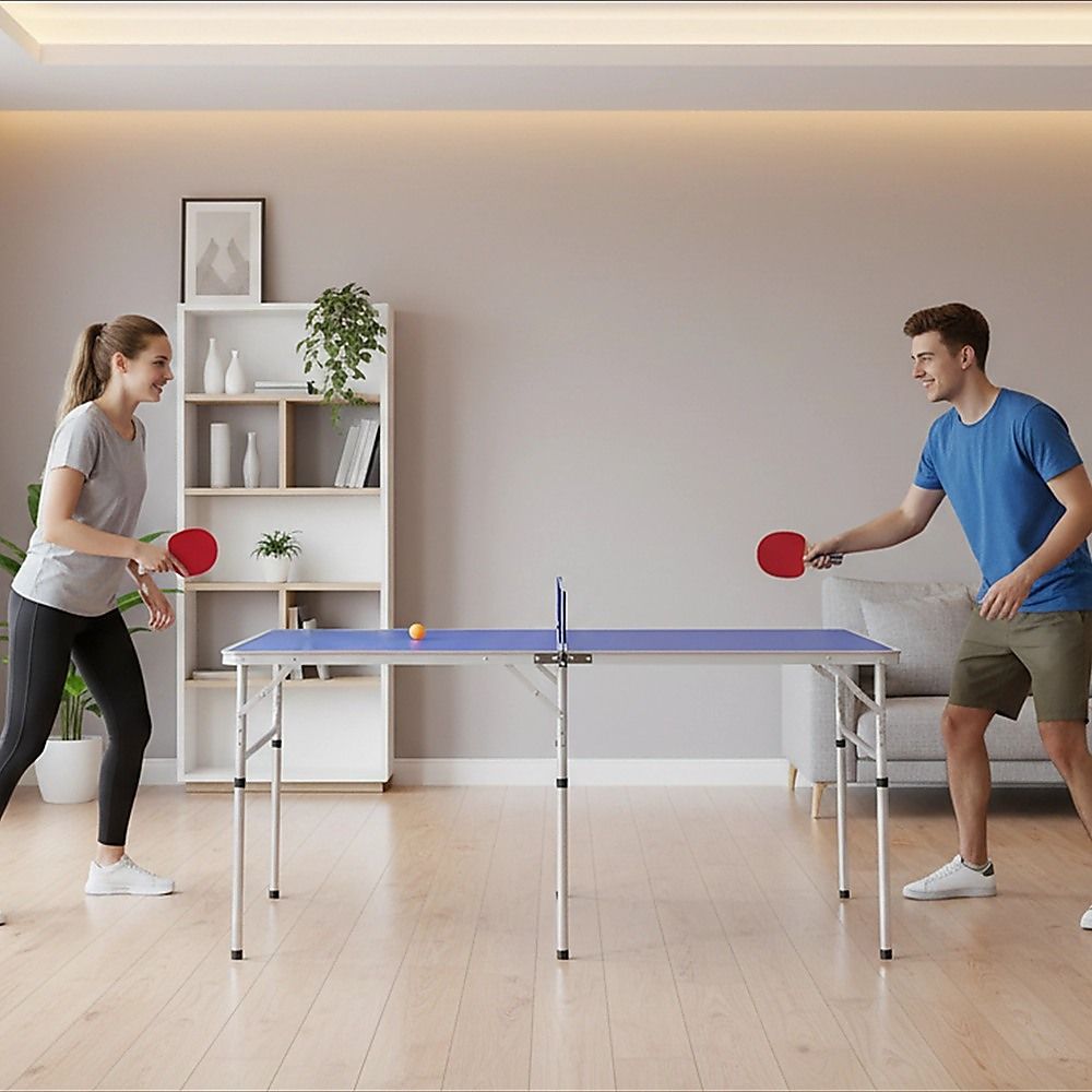 Portable Tennis Table 152cm Folding Ping Pong Table Game Set