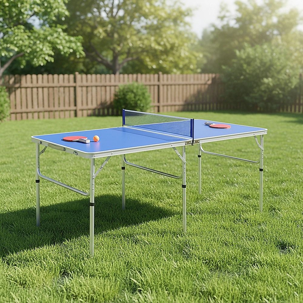 Portable Tennis Table 152cm Folding Ping Pong Table Game Set