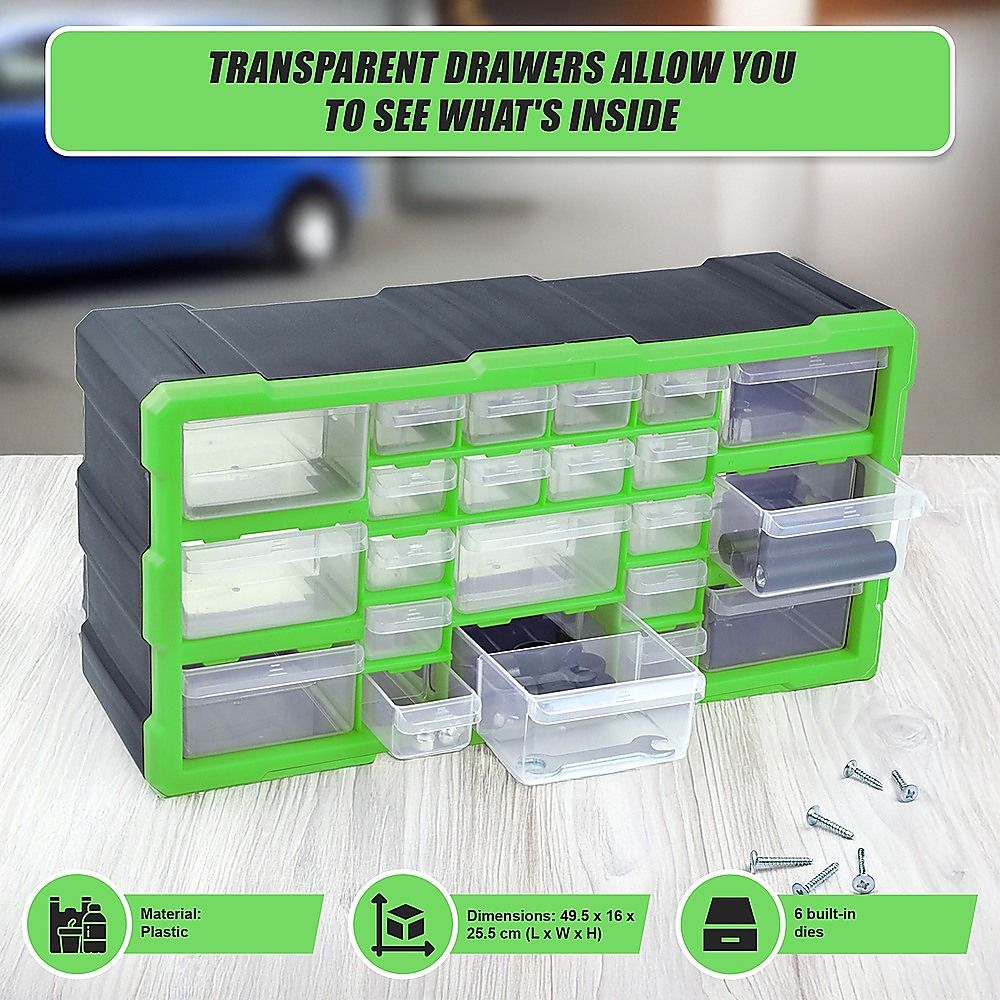 Multi Drawer Parts Storage Cabinet Unit Organizer 22 Home Garage Tool Box