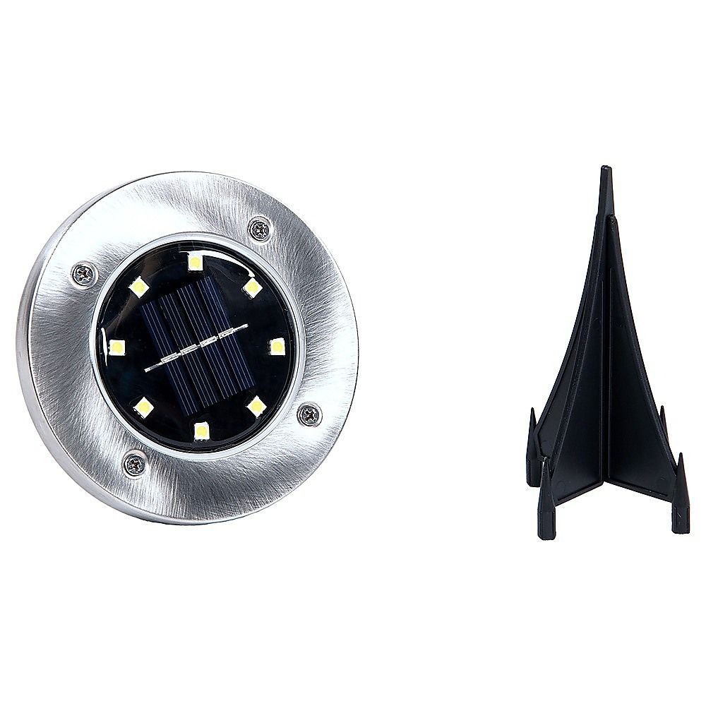 Solar Powered LED Inground Buried Recessed Lights 12x for Garden, Outdoor, Deck Path
