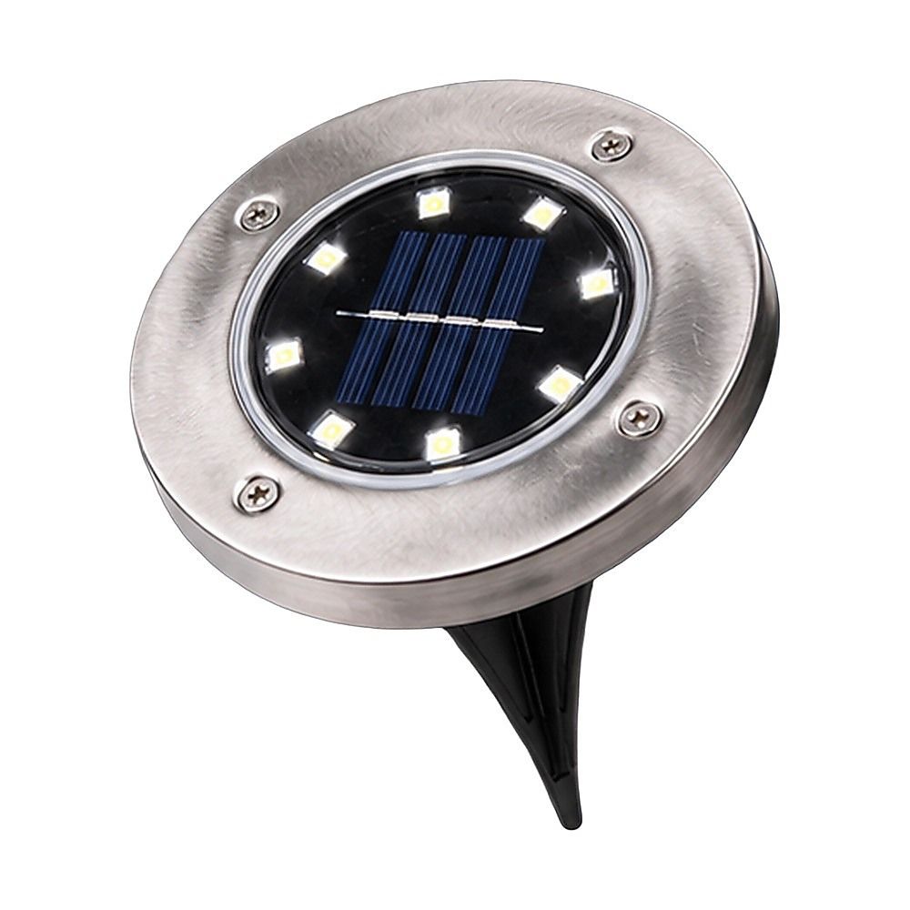 Solar Powered LED Inground Buried Recessed Lights 12x for Garden, Outdoor, Deck Path