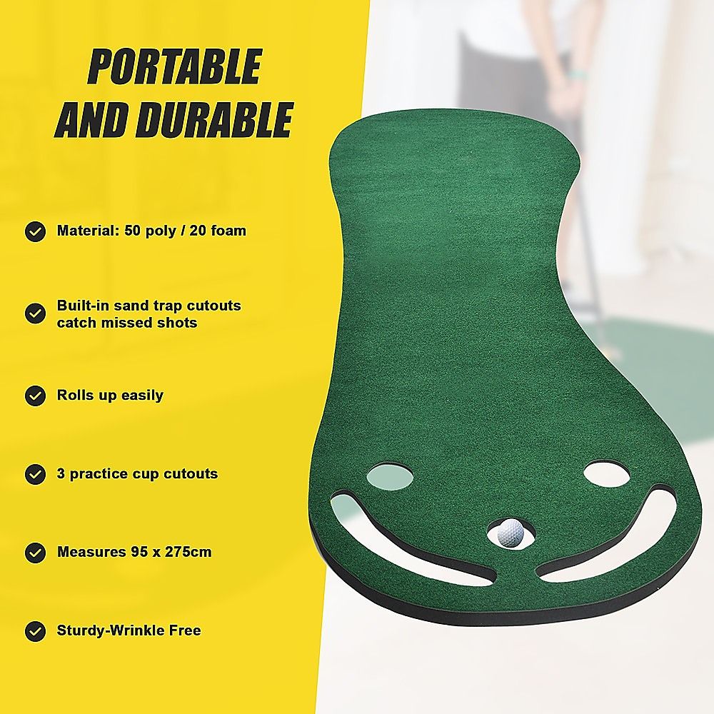 Golf Putting Green Mat 95cm x 275cm Par Three Practice Surface