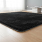 Large Shaggy Floor Rug 200x140cm for Bedroom & Living Room - Black