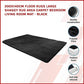 Large Shaggy Floor Rug 200x140cm for Bedroom & Living Room - Black