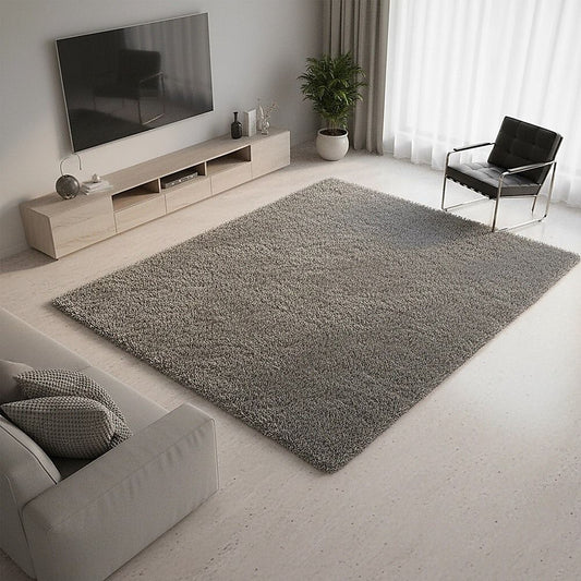 Large Shaggy Floor Rug 200x140cm for Bedroom & Living Room - Grey