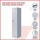 Clothing Locker Cabinet 3-Digit Combination Lock One-Door Office Gym Shed - Grey