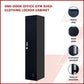 Clothing Locker Cabinet 3-Digit Combination Lock One-Door Office Gym Shed - Black