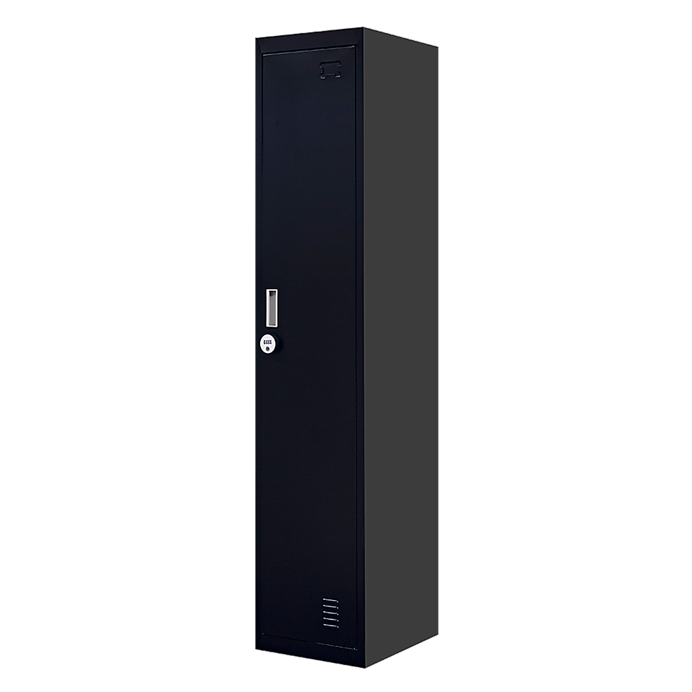 Clothing Locker Cabinet 4-Digit Combination Lock One-Door Office Gym Shed - Black