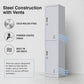Padlock-Operated Lock 2-Door Vertical Locker for Office Gym Shed School Storage - Grey
