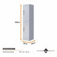 Padlock-Operated Lock 2-Door Vertical Locker for Office Gym Shed School Storage - Grey