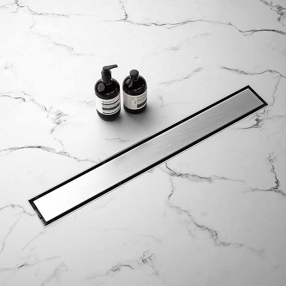 Tile Insert Bathroom Shower Stainless Steel Grate Drain 900mm with Centre Outlet Floor Waste