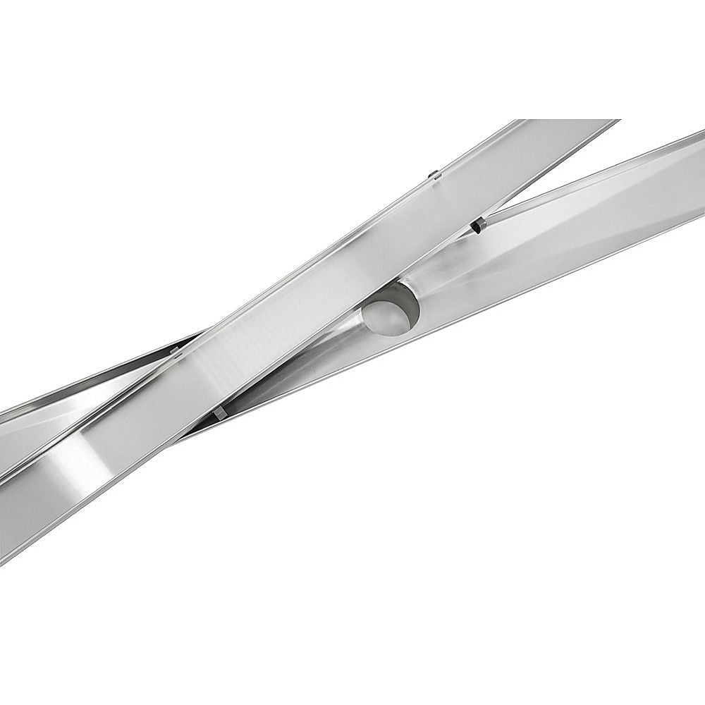 Tile Insert Bathroom Shower Stainless Steel Grate Drain 1200mm with Centre Outlet Floor Waste