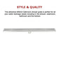 Bathroom Shower Grate Drain 900mm Stainless Steel with Center Outlet & Square Pattern