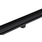 Tile Insert Shower Grate Drain 900mm Black with Centre Outlet