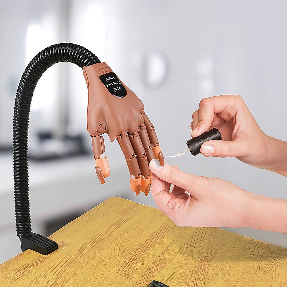 Practice Hand Model for Nail Art Training & Manicure with False Nails