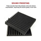 Studio Acoustic Foam Sound Absorption Proofing Panels 40pcs Wedge Tiles - 30x30cm