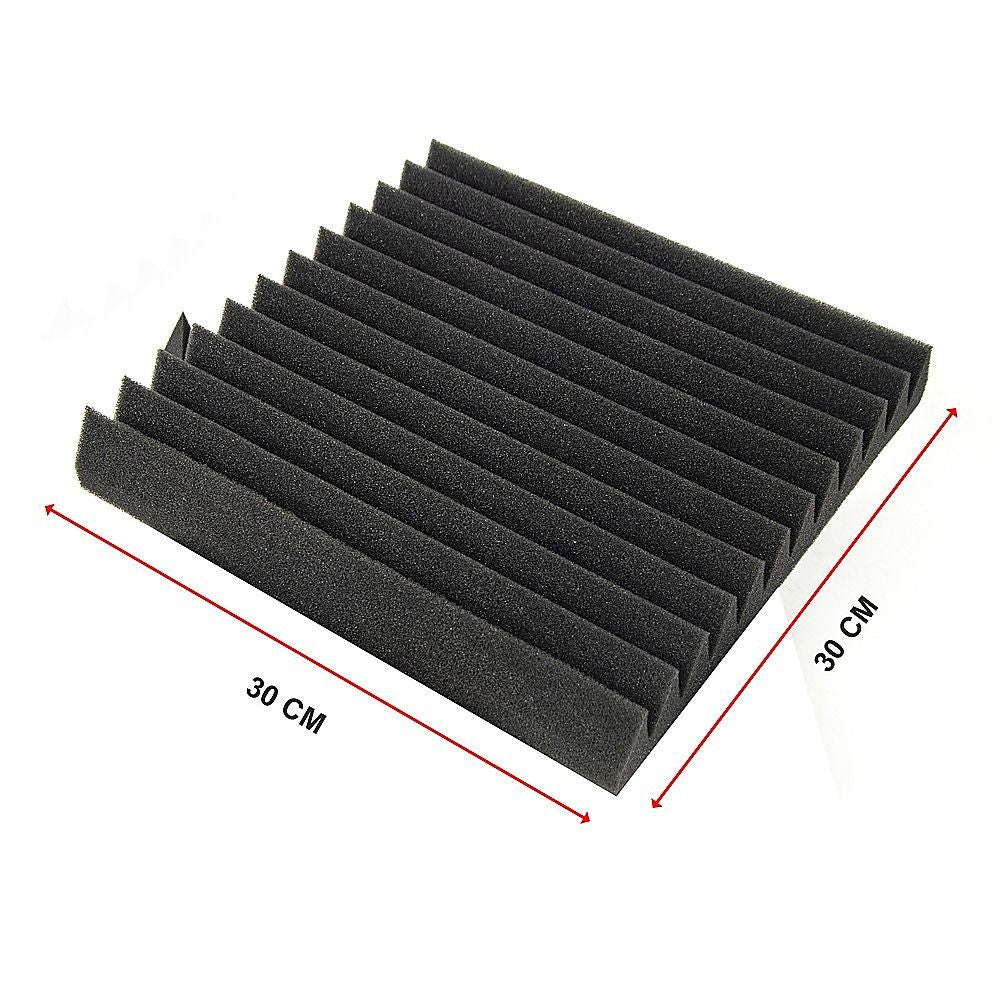 Studio Acoustic Foam Sound Absorption Proofing Panels 40pcs Wedge Tiles - 30x30cm