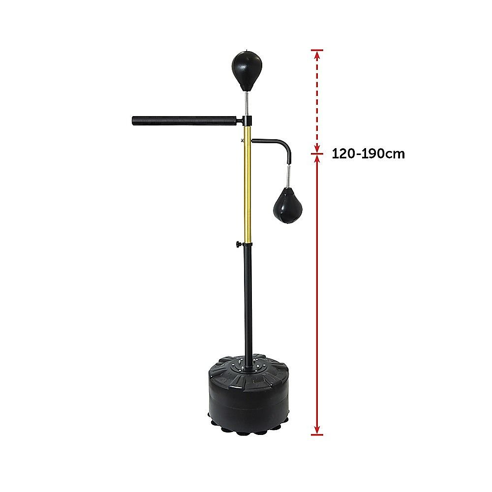 Punching Bag Speedball Boxing Reflex Training Target Dummy Free Standing - Black