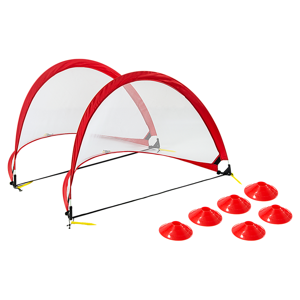 Kids Soccer Goals Set Portable 2 Pop Up Soccer Goals Cones Goal Carry Bag