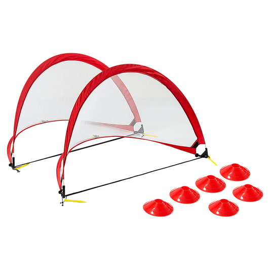 Kids Soccer Goals Set Portable 2 Pop Up Soccer Goals Cones Goal Carry Bag