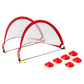 Kids Soccer Goals Set Portable 2 Pop Up Soccer Goals Cones Goal Carry Bag