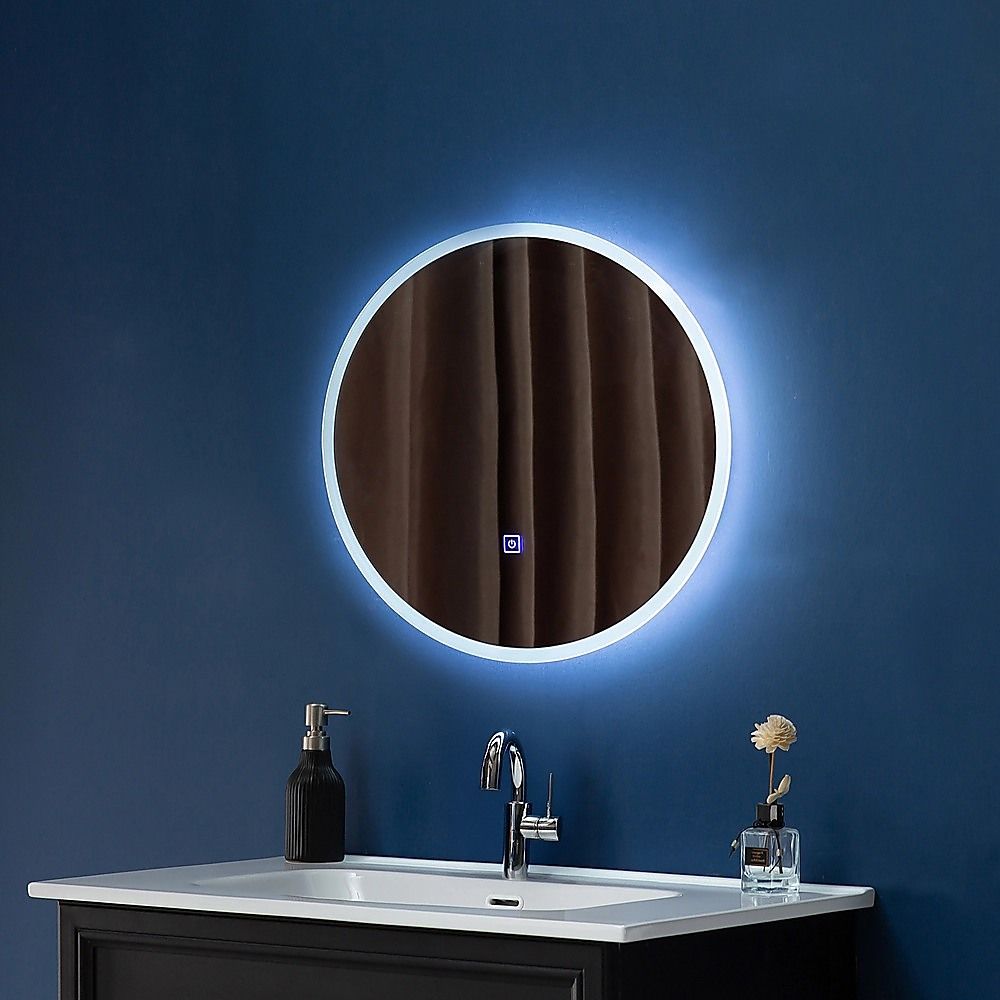 LED Wall Mirror 70cm Round Bathroom Mirror with Light