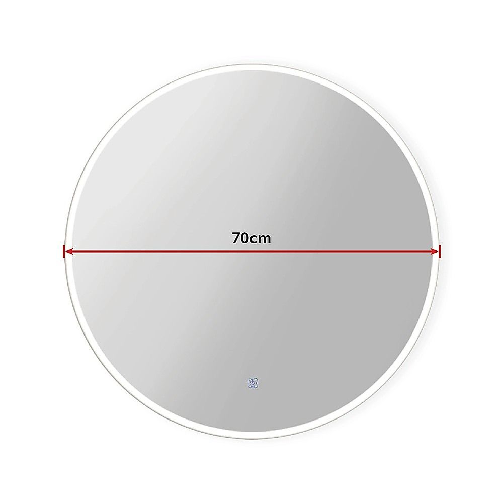 LED Wall Mirror 70cm Round Bathroom Mirror with Light