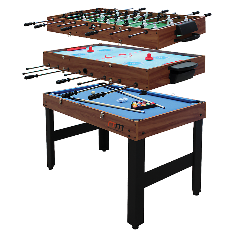Games Table 4FT 3-in-1 Foosball Soccer Hockey Pool Table