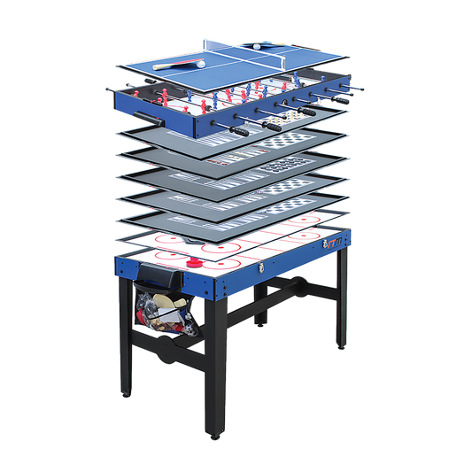 Games Table 4FT 12-in-1 Combo Foosball Soccer Basketball Hockey Pool Tennis
