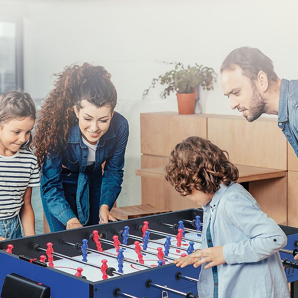 Games Table 4FT 12-in-1 Combo Foosball Soccer Basketball Hockey Pool Tennis