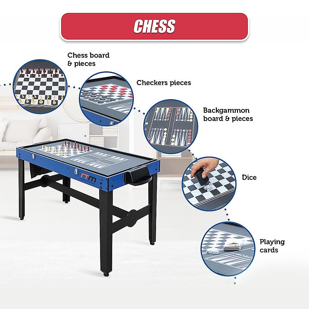 Games Table 4FT 12-in-1 Combo Foosball Soccer Basketball Hockey Pool Tennis