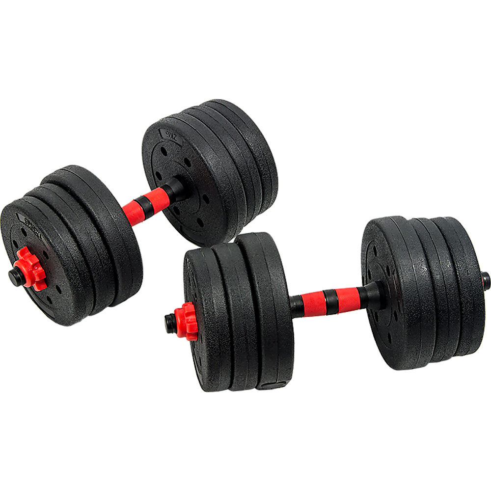 Dumbbell Set Adjustable 20kg Rubber Barbell Home Gym Exercise Weights