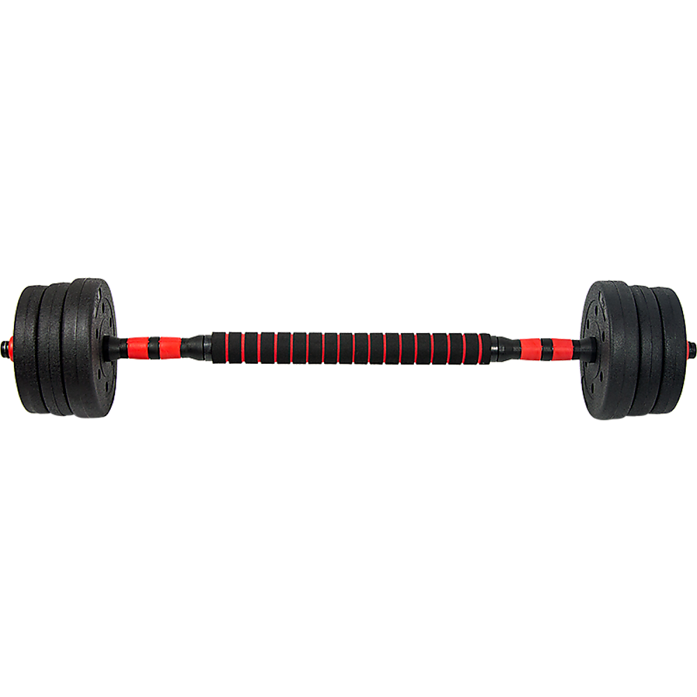 Dumbbell Set Adjustable 20kg Rubber Barbell Home Gym Exercise Weights