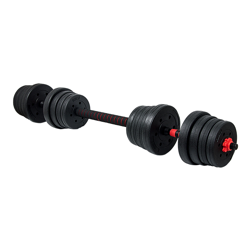Dumbbell Set Adjustable 30kg Rubber Barbell Home Gym Exercise Weights