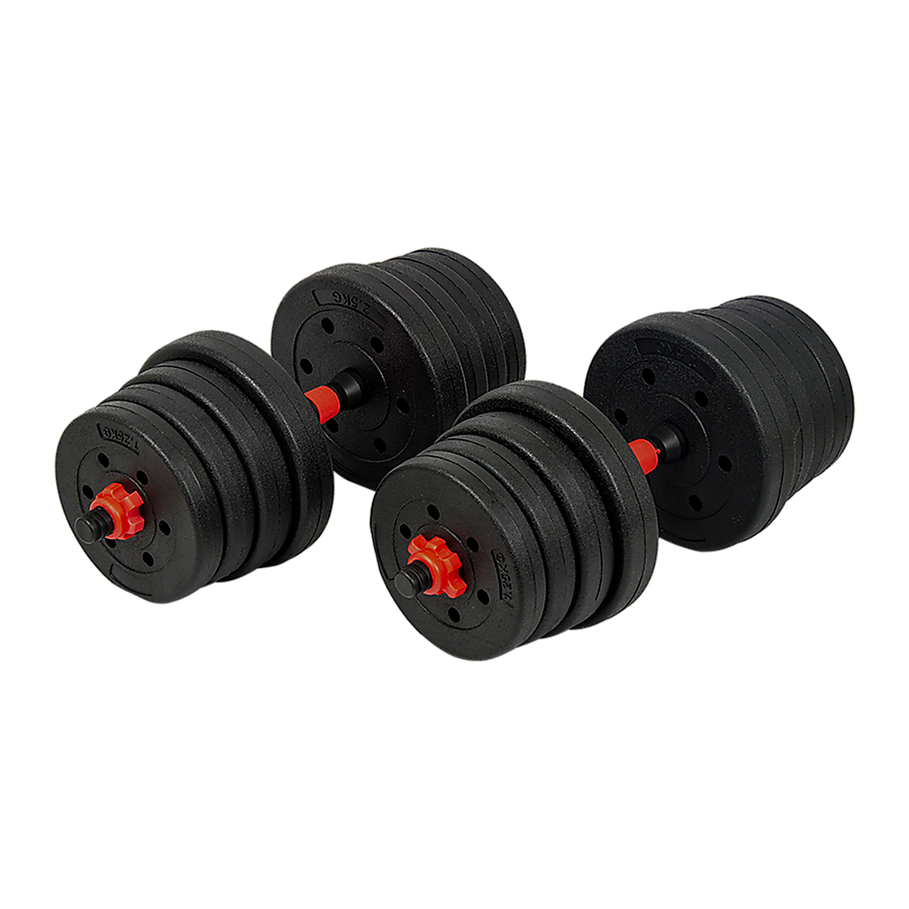 Dumbbell Set Adjustable 30kg Rubber Barbell Home Gym Exercise Weights