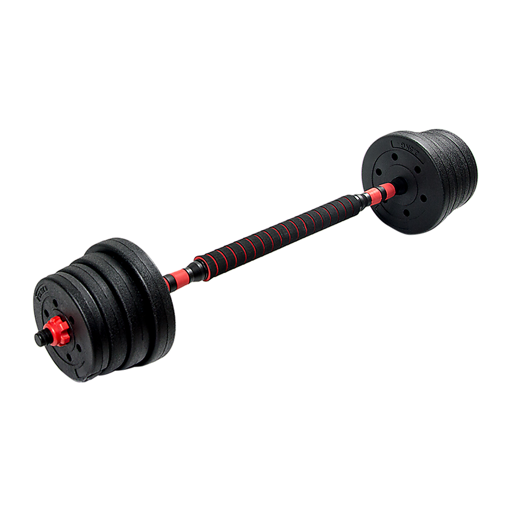 Dumbbell Set Adjustable 30kg Rubber Barbell Home Gym Exercise Weights