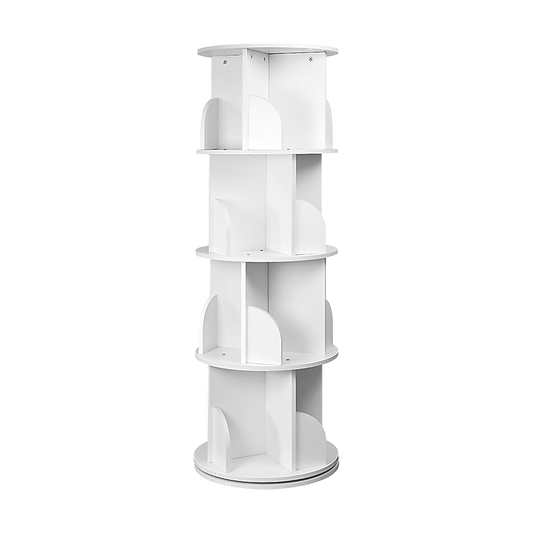 Display Shelf 4 Tier 360-Degree Rotating Bookcase Organiser