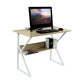 Computer Desk Wood & Metal with Shelf Home Office Furniture