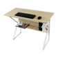 Computer Desk Wood & Metal with Shelf Home Office Furniture