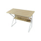 Computer Desk Wood & Metal with Shelf Home Office Furniture