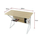 Computer Desk Wood & Metal with Shelf Home Office Furniture