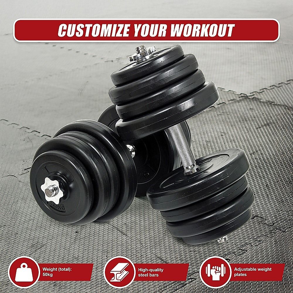Dumbbell Adjustable Weight Set 50KG