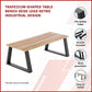 Table Bench Desk Legs Trapezium Shaped Retro Industrial Design Fully Welded - Black