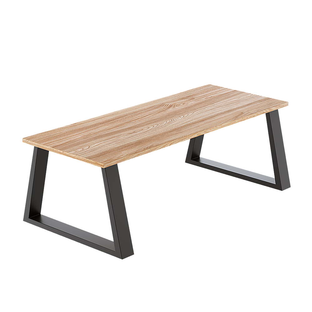 Table Bench Desk Legs Trapezium Shaped Retro Industrial Design Fully Welded - Black