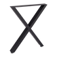 X-Shaped Table Bench Desk Legs Retro Industrial Design Fully Welded - Black