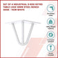 Industrial Retro Hairpin Table Legs Set of 4 - 12mm Steel Bench Desk 11cm White