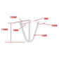 Industrial Retro Hairpin Table Legs Set of 4 - 12mm Steel Bench Desk 11cm White