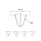 Industrial Retro Hairpin Table Legs Set of 4 - 12mm Steel Bench Desk 11cm White