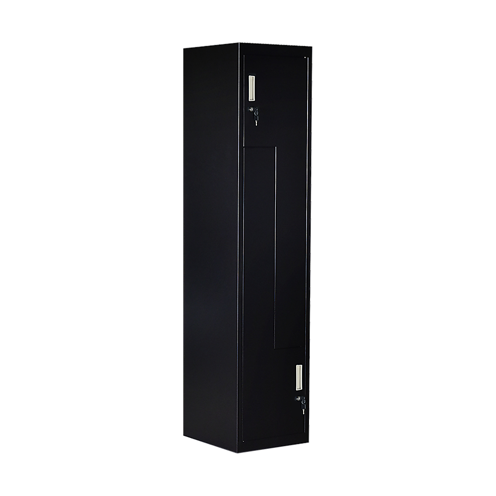 Two-Door L-Shaped Office Gym Shed Storage Lockers - Black